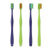 Concave No. 2015 Orthodontic toothbrush with curved bristles, soft, Purple